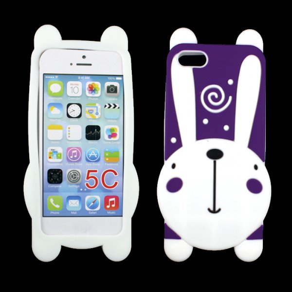 Wholesale iPhone 5C 3D Bunny Case (Purple)